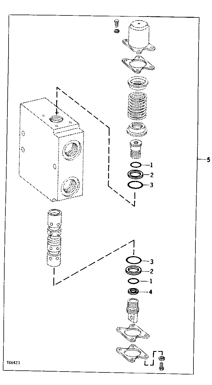 Схема запчастей John Deere 90B - 28 - SPOOL REPAIR KIT 50 - HYDRAULIC PUMP AND CONTROL VALVE