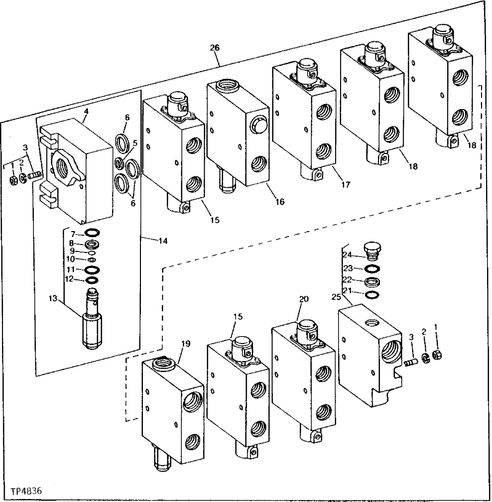 Схема запчастей John Deere 90B - 30 - CONTROL VALVE 50 - HYDRAULIC PUMP AND CONTROL VALVE