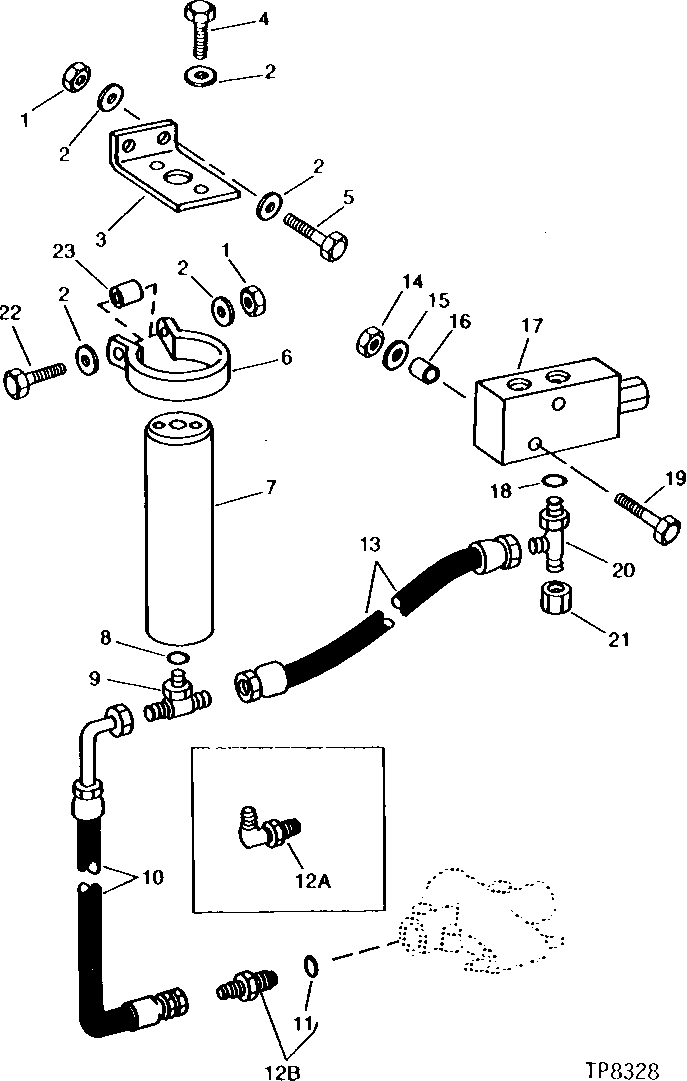 Схема запчастей John Deere 90B - 32 - SHUT-OFF, ACCUMULATOR TO PRESSURE REDUCING VALVE HYDRAULICS 55 - OPERATING CONTROL LEVERS AND LINKAGE