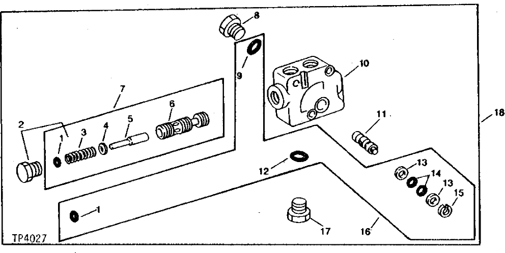 Схема запчастей John Deere 90B - 3 - FLOW DIVIDER VALVE 60 - HYDRAULIC SYSTEM