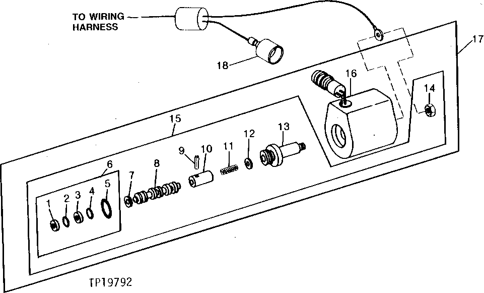 Схема запчастей John Deere 90B - 40 - REPLACEMENT SOLENOID VALVE WITH HARNESS ADAPTER 60 - HYDRAULIC SYSTEM