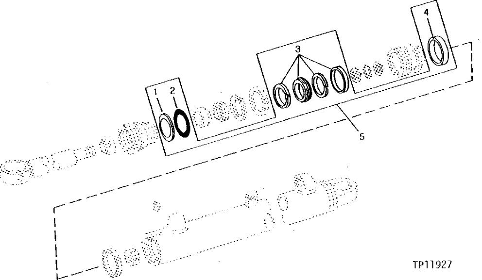 Схема запчастей John Deere 90B - 6 - REPLACEMENT BOOM CYLINDER REPAIR KIT 65 - BOOM, DIPPERSTICK, BUCKETS AND CYLINDERS