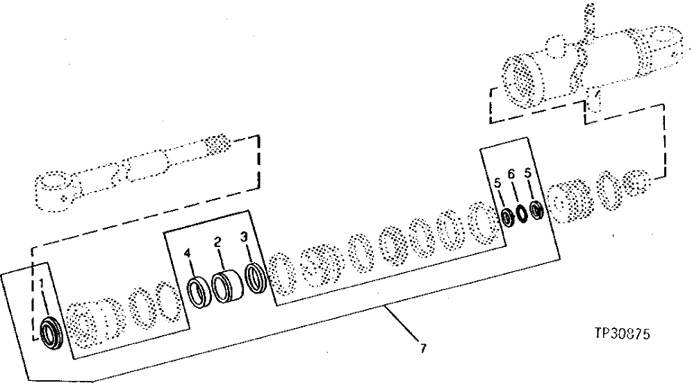 Схема запчастей John Deere 90B - 12 - REPLACEMENT CROWD CYLINDER REPAIR KIT 65 - BOOM, DIPPERSTICK, BUCKETS AND CYLINDERS