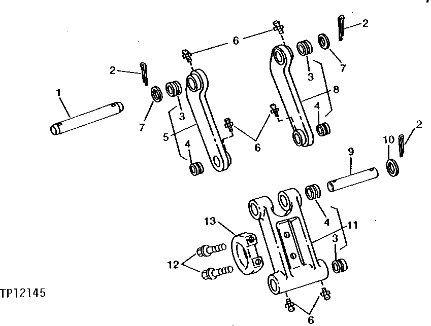 Схема запчастей John Deere 90B - 24 - BUCKET LINKS 65 - BOOM, DIPPERSTICK, BUCKETS AND CYLINDERS