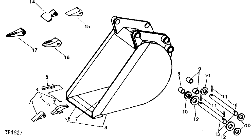 Схема запчастей John Deere 90B - 25 - BUCKETS 65 - BOOM, DIPPERSTICK, BUCKETS AND CYLINDERS