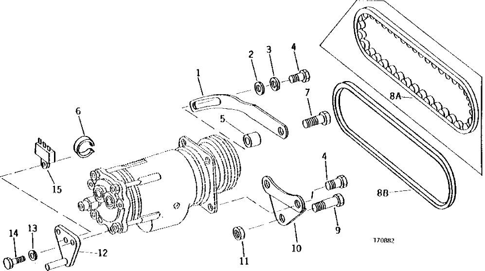 Схема запчастей John Deere 90B - 20 - COMPRESSOR MOUNTING BRACKETS 75 - CAB