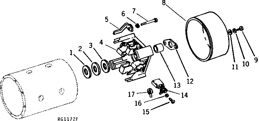 Схема запчастей John Deere 90B - 12 - STARTER COMMUTATOR END FRAME 85 - ALTERNATOR, STARTING MOTOR, REGULATOR AND BATTERIES