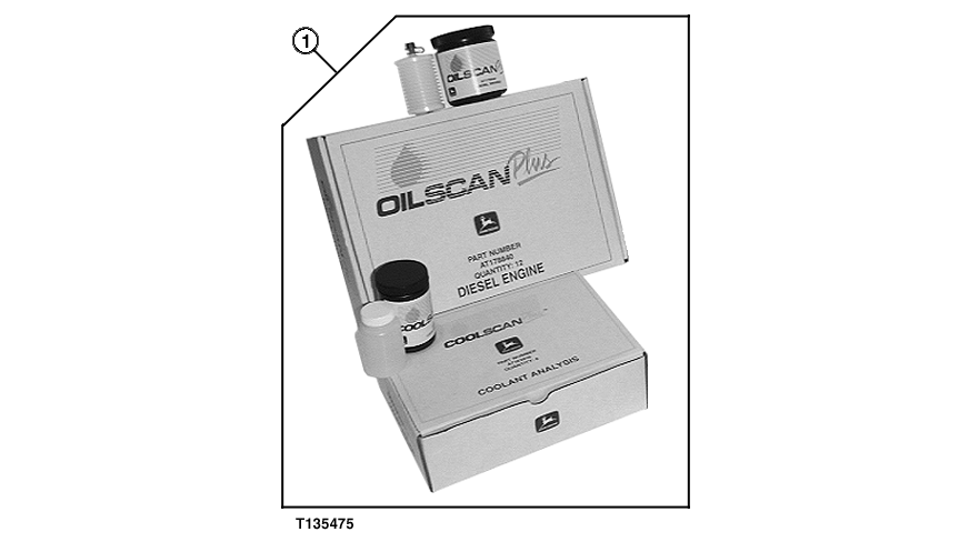 Схема запчастей John Deere 90B - 18 - FLUID ANALYSIS PRODUCTS (COOLSCAN PLUS TEST KIT) 90 - DECALS, ENGINE OIL AND GASKET SETS