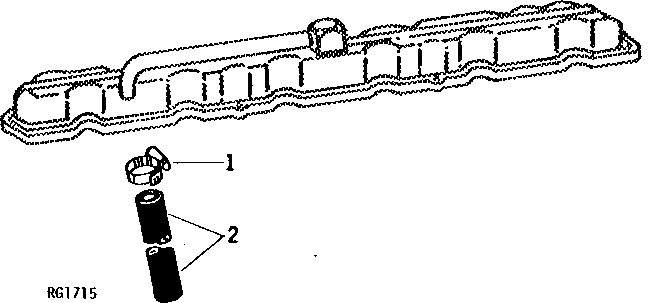 Схема запчастей John Deere 90 - 1 - ENGINE VENTILATOR HOSE 408 - ENGINE 4