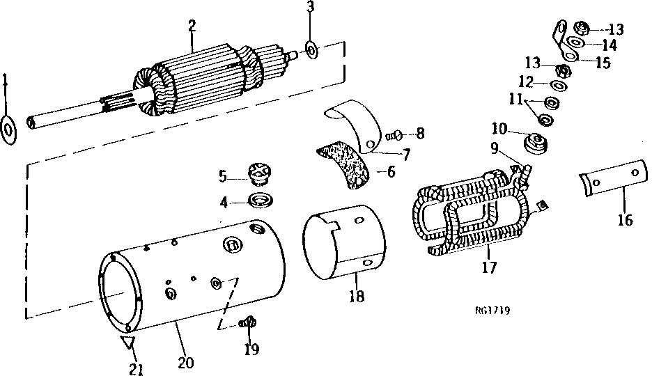 Схема запчастей John Deere 90 - 3 - STARTER ARMATURE, COIL AND MAIN FRAME 422 - ENGINE 4