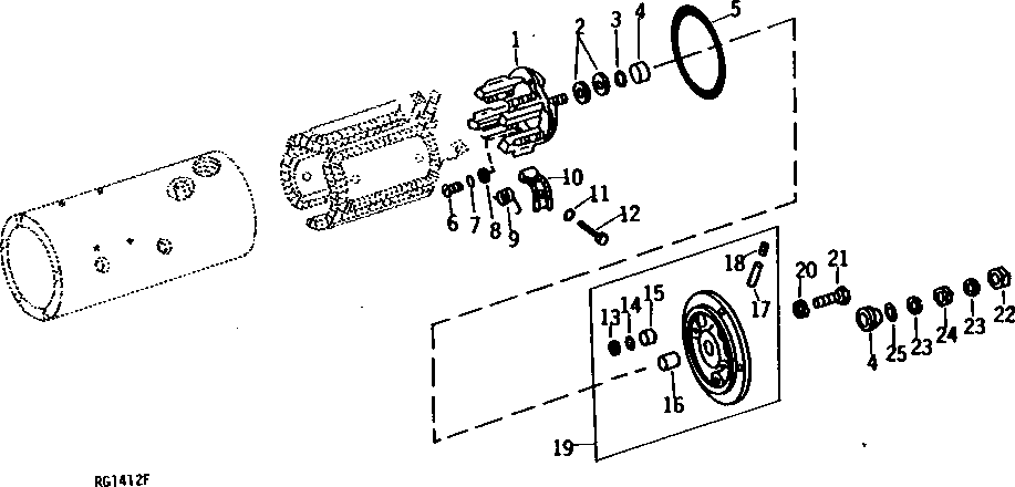 Схема запчастей John Deere 90 - 4 - STARTER COMMUTATOR END FRAME 422 - ENGINE 4