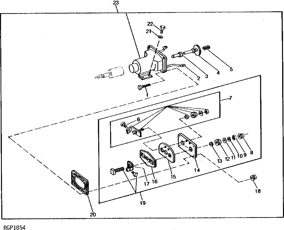 Схема запчастей John Deere 90 - 12 - STARTER SOLENOID SWITCH 422 - ENGINE 4