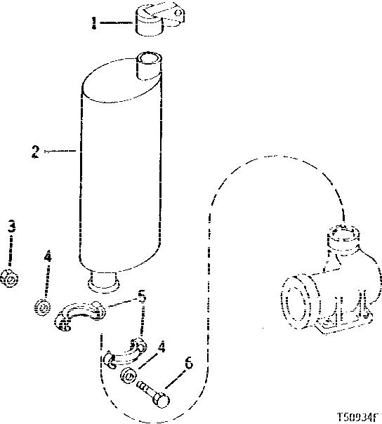 Схема запчастей John Deere 90 - 1 - MUFFLER 530 - ENGINE AUXILIARY SYSTEMS 5