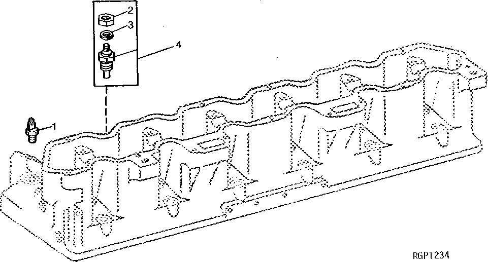 Схема запчастей John Deere 90 - 4 - ENGINE TEMPERATURE SENDING UNIT 1676 - ELECTRICAL SYSTEMS 16