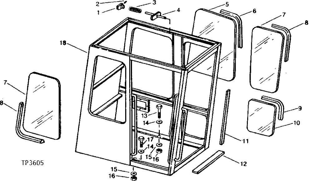 Схема запчастей John Deere 90 - 2 - CAB 1810 - OPERATORS STATION 18