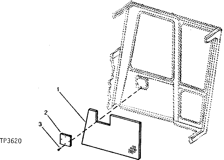 Схема запчастей John Deere 90 - 3 - PIN PLATE 1810 - OPERATORS STATION 18