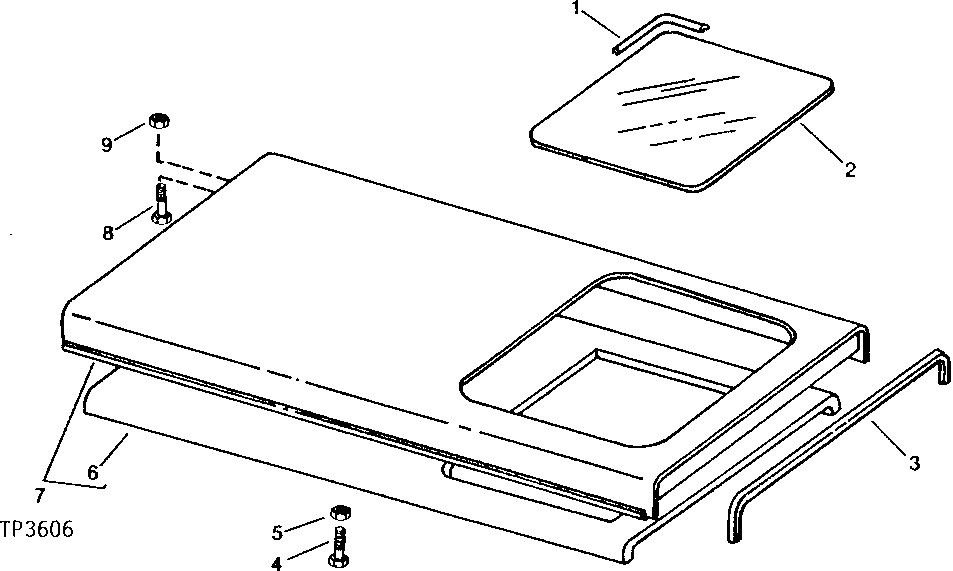 Схема запчастей John Deere 90 - 6 - CAB ROOF 1810 - OPERATORS STATION 18