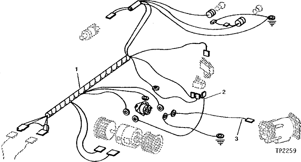 Схема запчастей John Deere 90 - 11 - AIR CONDITIONING HARNESS 1830 - OPERATORS STATION 18