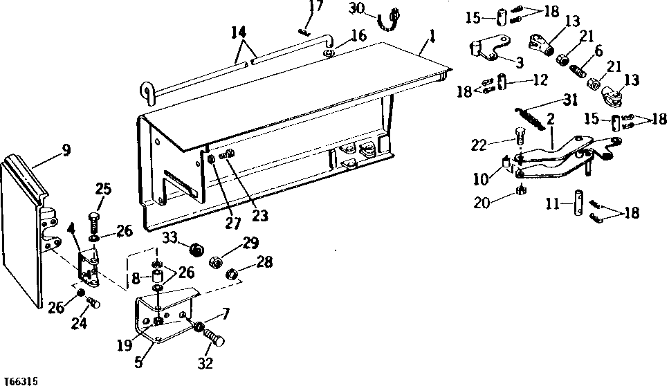 Схема запчастей John Deere 90 - 5 - LEFT REAR FENDER 1927 - SHEET METAL AND STYLING 19