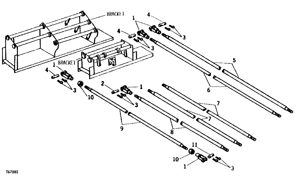 Схема запчастей John Deere 90 - 5 - VALVE LINKAGE 3315 - BACKHOE AND EXCAVATOR 33