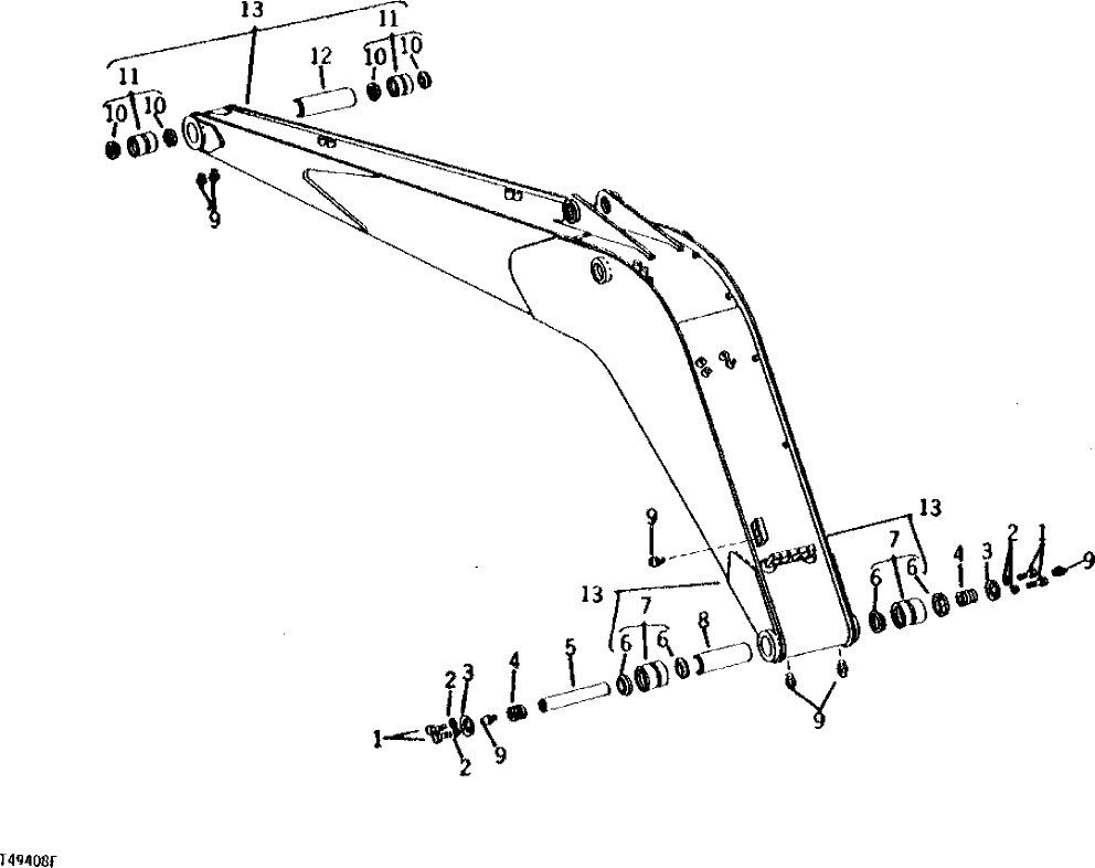 Схема запчастей John Deere 90 - 1 - BOOM 3340 - BACKHOE AND EXCAVATOR 33