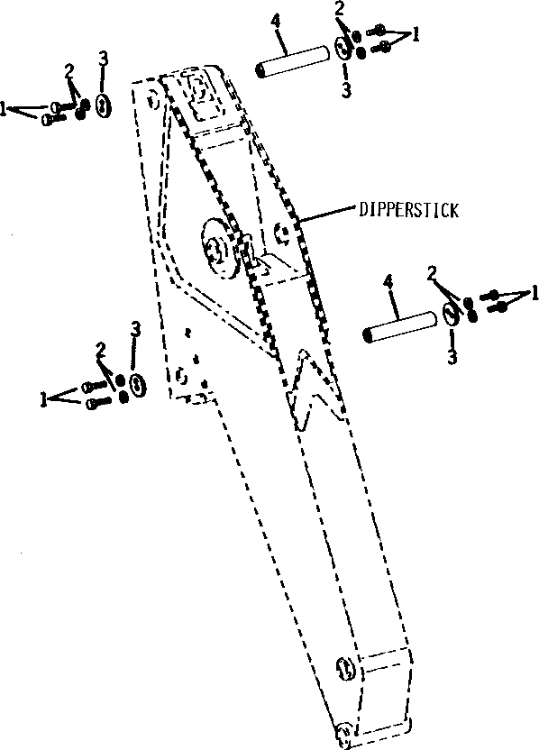 Схема запчастей John Deere 90 - 5 - BUCKET AND CROWD CYLINDER PINS TO DIPPERSTICK 3340 - BACKHOE AND EXCAVATOR 33