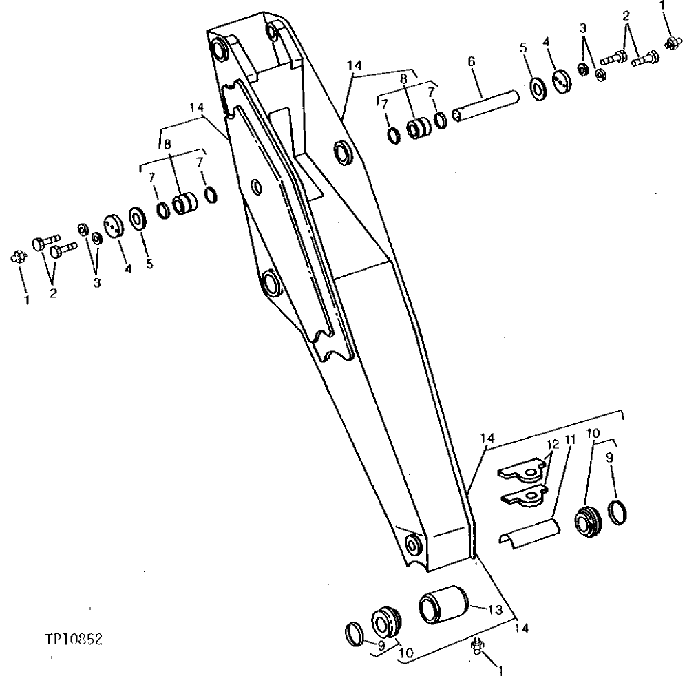 Схема запчастей John Deere 90 - 6 - DIPPERSTICK 3340 - BACKHOE AND EXCAVATOR 33