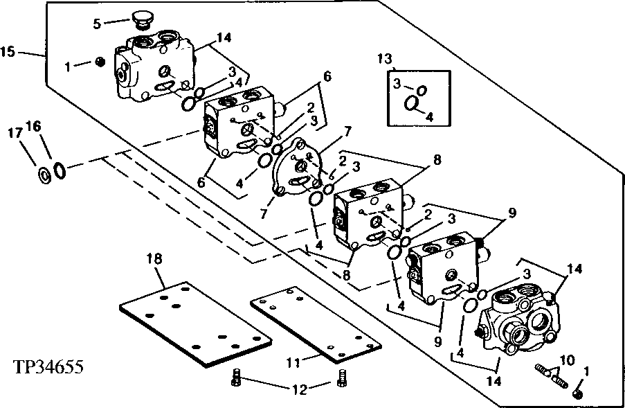 Схема запчастей John Deere 90 - 24 - TRACKS AND SWING VALVE 3360 - BACKHOE AND EXCAVATOR 33