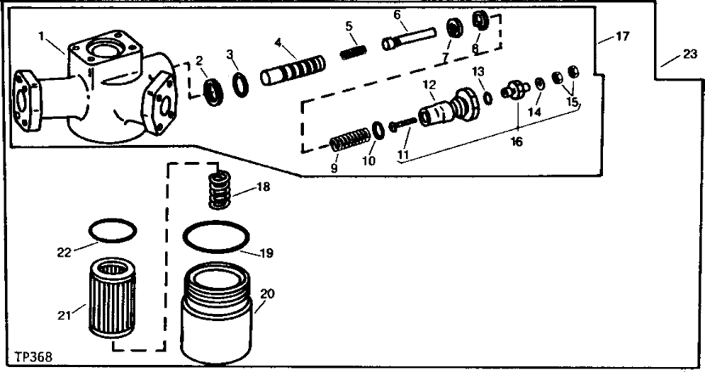 Схема запчастей John Deere 90 - 40 - HIGH PRESSURE FILTER 3360 - BACKHOE AND EXCAVATOR 33