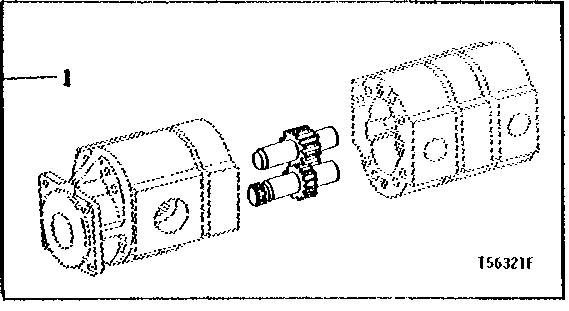 Схема запчастей John Deere 90 - 57 - HYDRAULIC PUMP CENTER GEAR KIT 3360 - BACKHOE AND EXCAVATOR 33