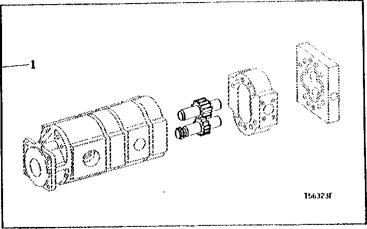 Схема запчастей John Deere 90 - 58 - HYDRAULIC PUMP REAR GEAR KIT 3360 - BACKHOE AND EXCAVATOR 33