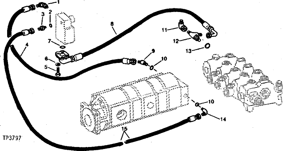 Схема запчастей John Deere 90 - 68 - PUMP TO CHECK BLOCK HYDRAULICS 3360 - BACKHOE AND EXCAVATOR 33