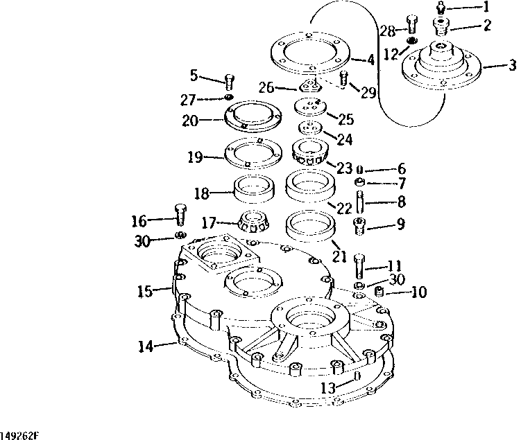 Схема запчастей John Deere 90 - 2 - SWING GEARBOX COVER 4350 - SWING, ROTATION OR PIVOTING SYSTEM 43