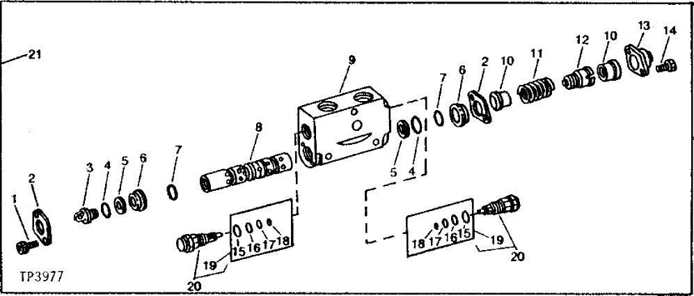 Схема запчастей John Deere 90 - 3 - SWING VALVE SECTION 4360 - SWING, ROTATION OR PIVOTING SYSTEM 43