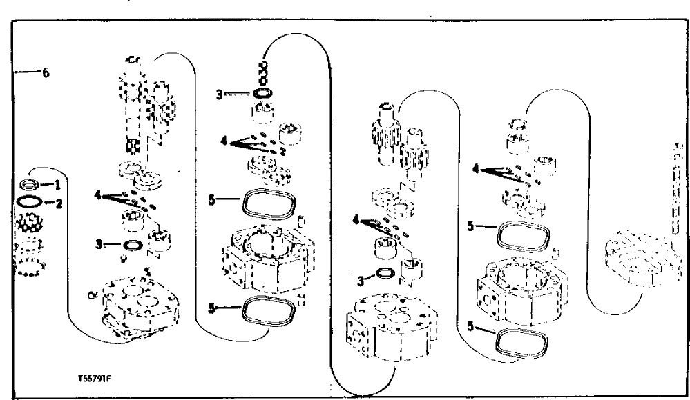 Схема запчастей John Deere 90 - 9 - SWING MOTOR KIT 4360 - SWING, ROTATION OR PIVOTING SYSTEM 43