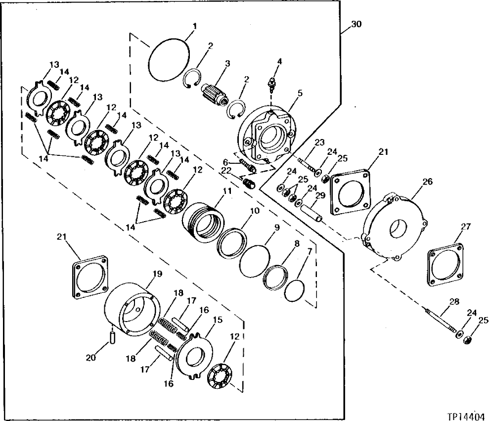 Схема запчастей John Deere 90 - 2 - PROPEL BRAKE 260 - AXLES AND SUSPENSION SYSTEMS 2