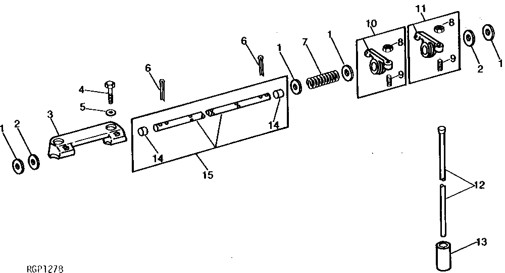 Схема запчастей John Deere 90 - 7 - ROCKER ARM SHAFT, PUSH RODS, AND ROCKER ARMS 402 - ENGINE 4