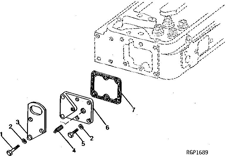 Схема запчастей John Deere 90 - 1 - CYLINDER HEAD COVER 409 - ENGINE 4