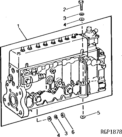 Схема запчастей John Deere 90 - 5 - FUEL INJECTION PUMP 413 - ENGINE 4