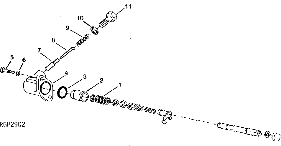 Схема запчастей John Deere 90 - 21 - FUEL INJECTION PUMP ANEROID 413 - ENGINE 4