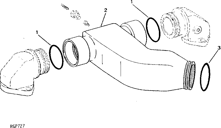 Схема запчастей John Deere 90 - 2 - AIR INTAKE 414 - ENGINE 4