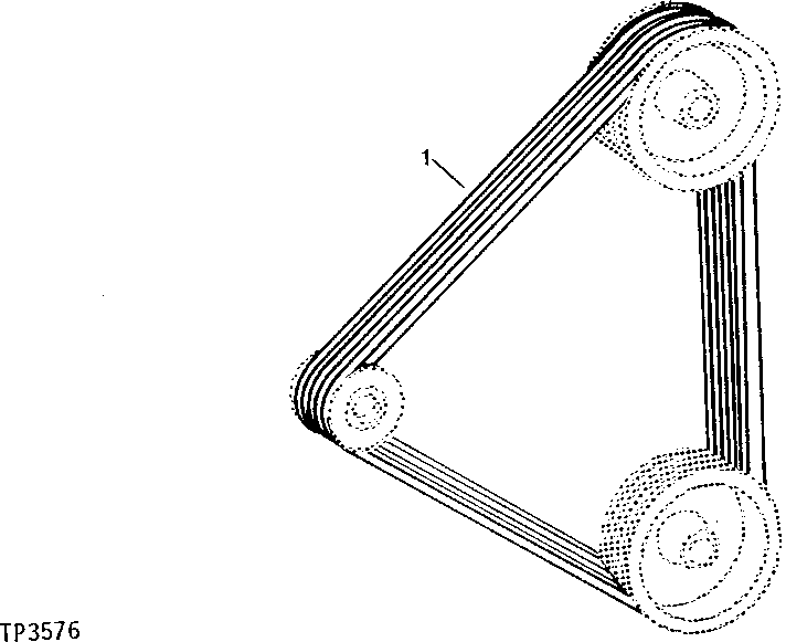 Схема запчастей John Deere 90 - 2 - FAN BELTS 429 - ENGINE 4