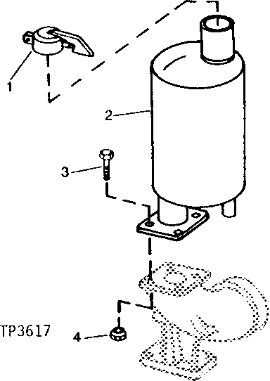 Схема запчастей John Deere 90 - 1 - MUFFLER 530 - ENGINE AUXILIARY SYSTEMS 5