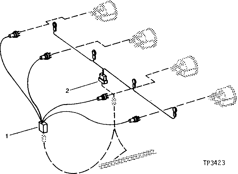 Схема запчастей John Deere 90 - 3 - GAUGE LIGHT HARNESS 1674 - ELECTRICAL SYSTEMS 16