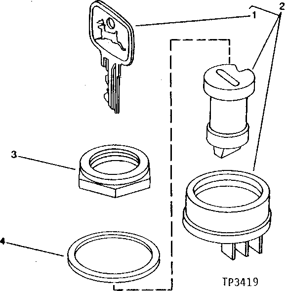 Схема запчастей John Deere 90 - 7 - IGNITION SWITCH 1674 - ELECTRICAL SYSTEMS 16