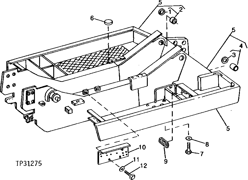 Схема запчастей John Deere 90 - 1 - MAIN FRAME 1740 - FRAME, CHASSIS OR SUPPORTING STRUCTURE 17