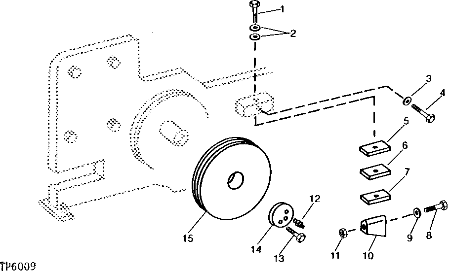 Схема запчастей John Deere 90 - 4 - COUNTERWEIGHT PULLEY 1749 - FRAME, CHASSIS OR SUPPORTING STRUCTURE 17