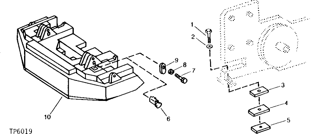 Схема запчастей John Deere 90 - 5 - COUNTERWEIGHT 1749 - FRAME, CHASSIS OR SUPPORTING STRUCTURE 17