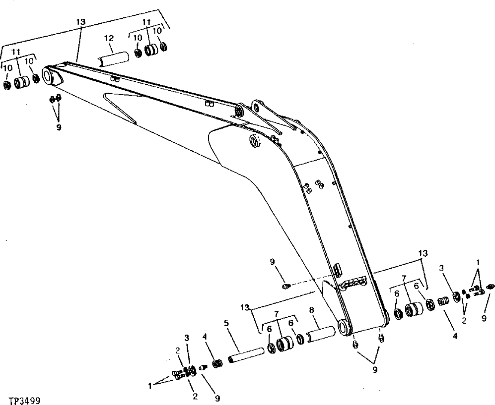 Схема запчастей John Deere 90 - 2 - BOOM 3340 - EXCAVATOR 33