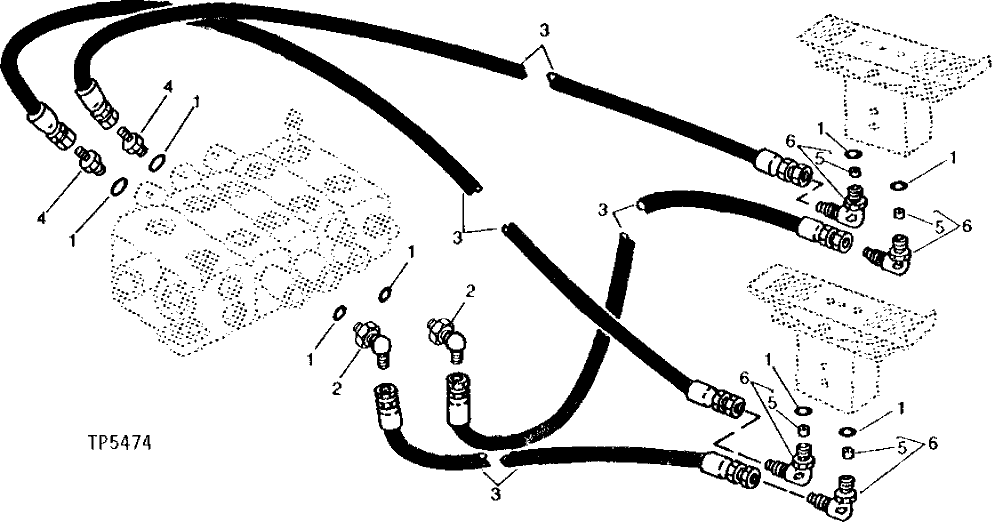 Схема запчастей John Deere 90 - 20 - PILOT CONTROL TRACK DRIVE CIRCUIT 3360 - EXCAVATOR 33